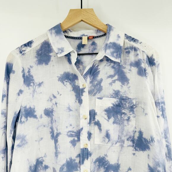 Anthropologie Pilcro The Cate Tie Dye Ombre Button Down Shirt Size XS - Picture 5 of 12